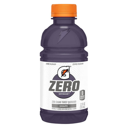 Gatorade Zero Sugar 12oz Three Flavor Variety Orange, Glacier Freeze and Grape (Pack of 28)