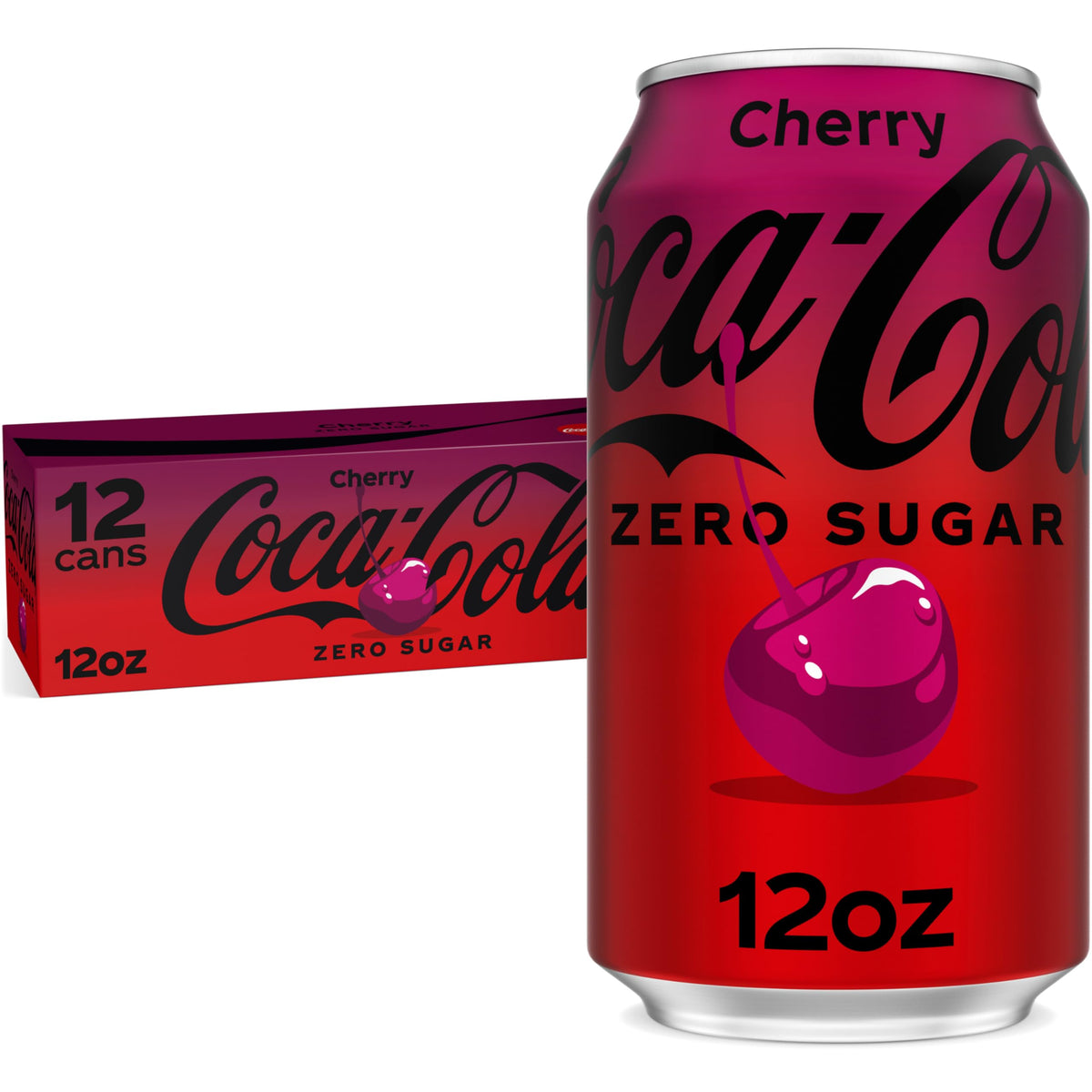 Coca-Cola Cherry Coke Zero, 12 Fl Oz (Pack of 12)