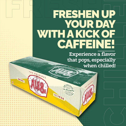 Ale 8 One Ginger Ale Soda with a Caffeine Kick & Hint of Citrus - The Original Flavor - 12 Pack, Case of 12 Oz Cans - Ginger Soft Drink, Pack of 12