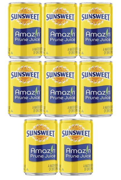 Sunsweet Prune Juice - Pack of 8 Cans - 7.5 oz Cans - Amazin Prune Juice - Excellent Source of Fiber - Keep Your Digestive System in Balance