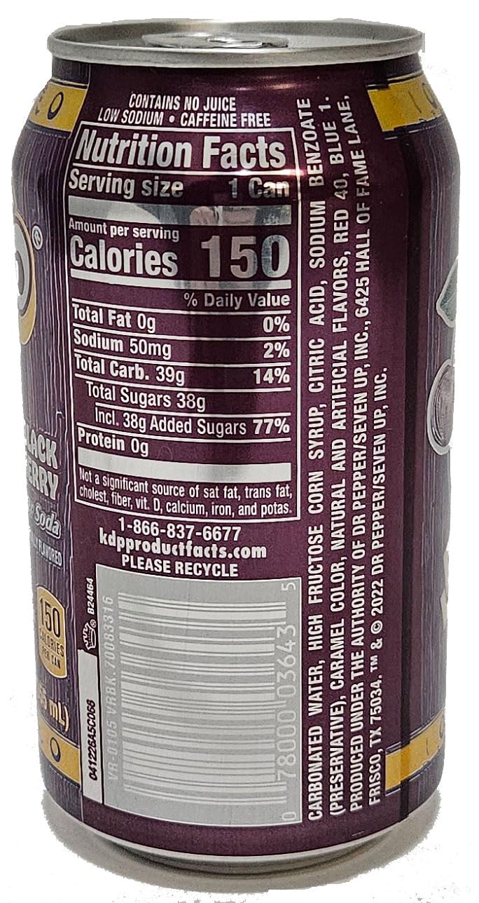Vernors ginger ale (soda) Black Cherry flavored soda pop, 12-fluid ounce cans, 12-count fridge pack