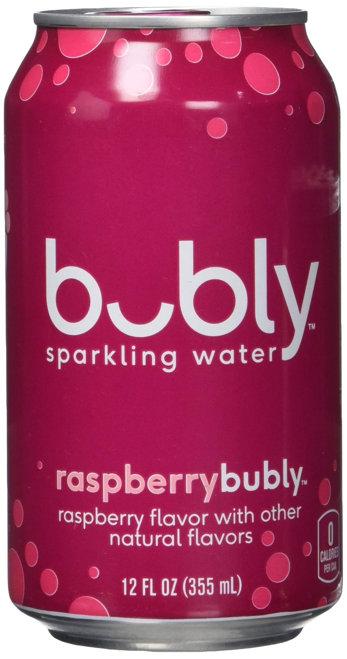 Bubly Sparkling Water, Raspberry, 12 Ounce