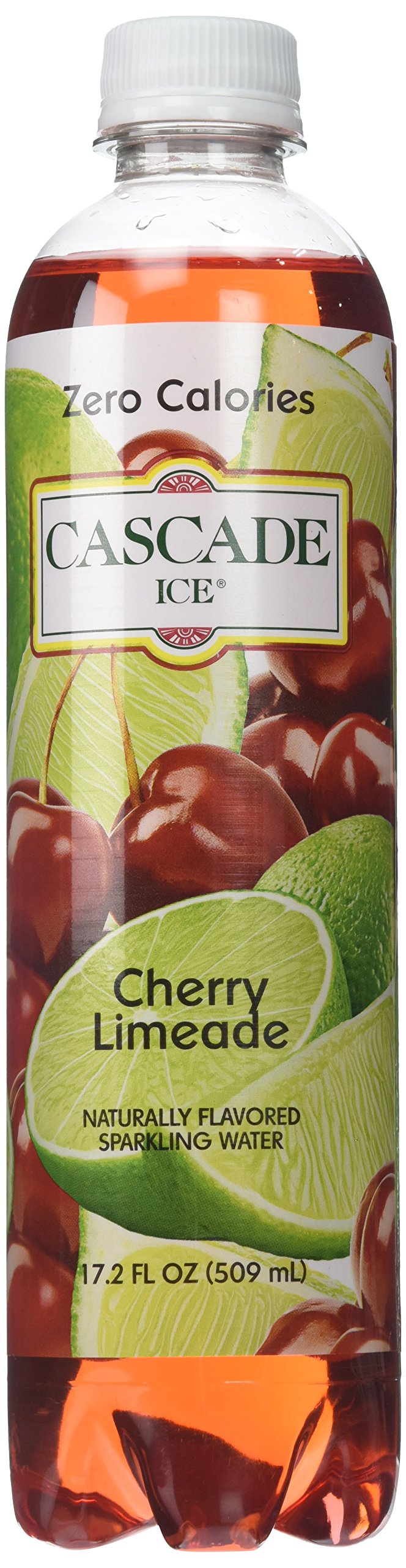 Cascade Ice Zero Cal Sparkling Water, Cherry Limeade, 17.2 Fluid Ounce (Pack of 12)