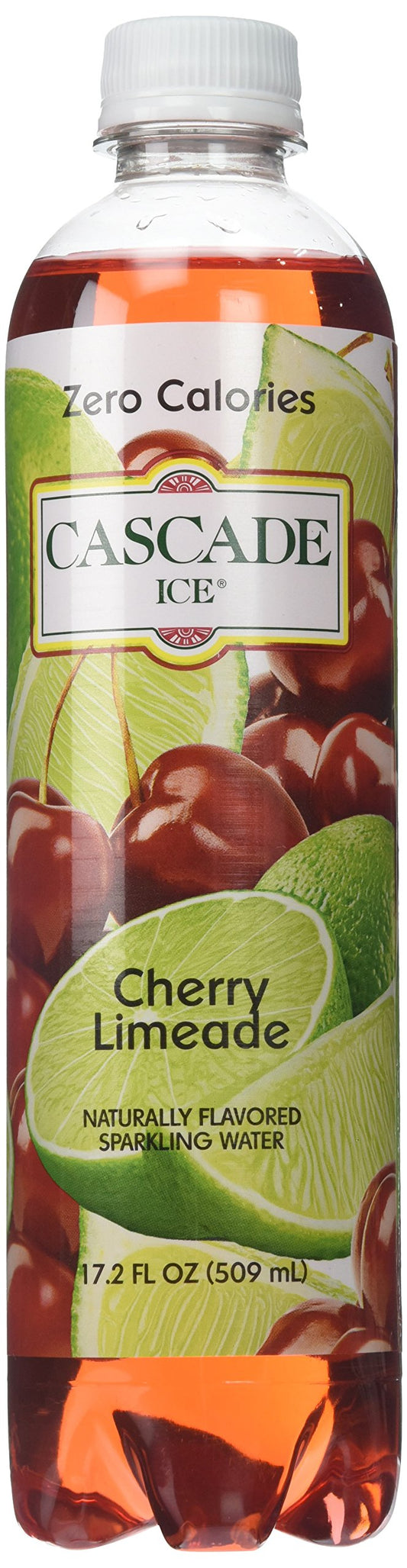 Cascade Ice Zero Cal Sparkling Water, Cherry Limeade, 17.2 Fluid Ounce (Pack of 12)