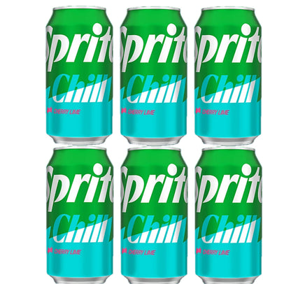 BAY AREA MARKETPLACE Sprite 12 oz. can (Pack of 6) (Chill, Cherry Lime 6pk)