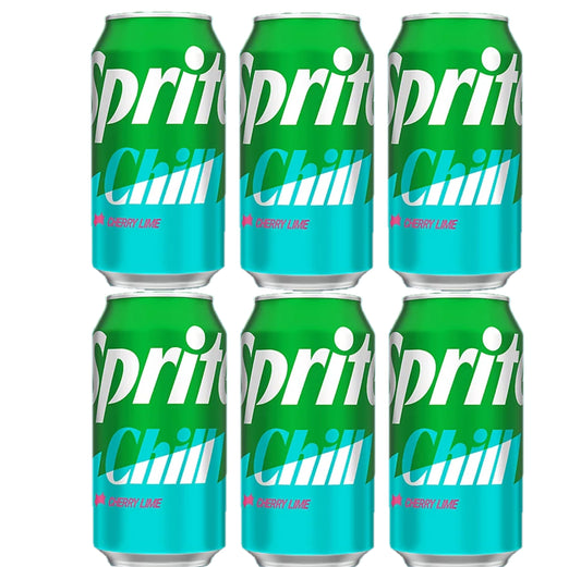 BAY AREA MARKETPLACE Sprite 12 oz. can (Pack of 6) (Chill, Cherry Lime 6pk)