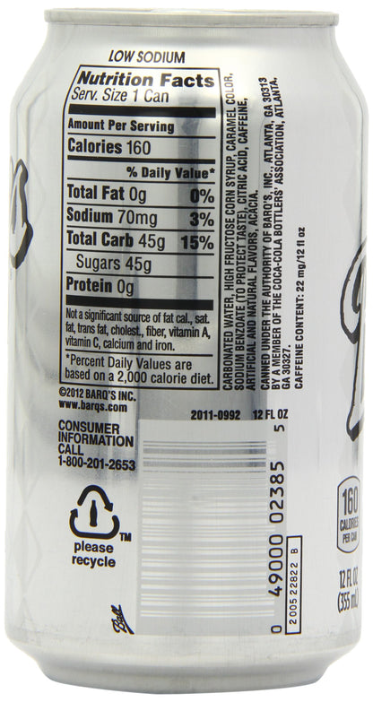 Barq's Root Beer, 12 Oz. Cans, Case of 24