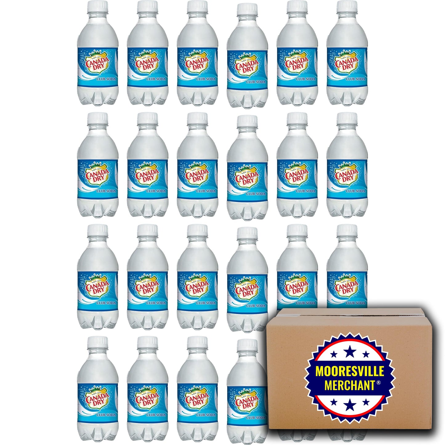 Club Soda Plastic Bottles, 10 Oz, 24 Pack, With Snackur Seal