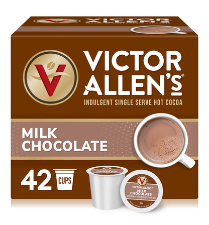Victor Allen's Milk Chocolate Flavored Hot Cocoa Mix, 42 Count, Single Serve K-Cup Pods for Keurig K-Cup Brewers