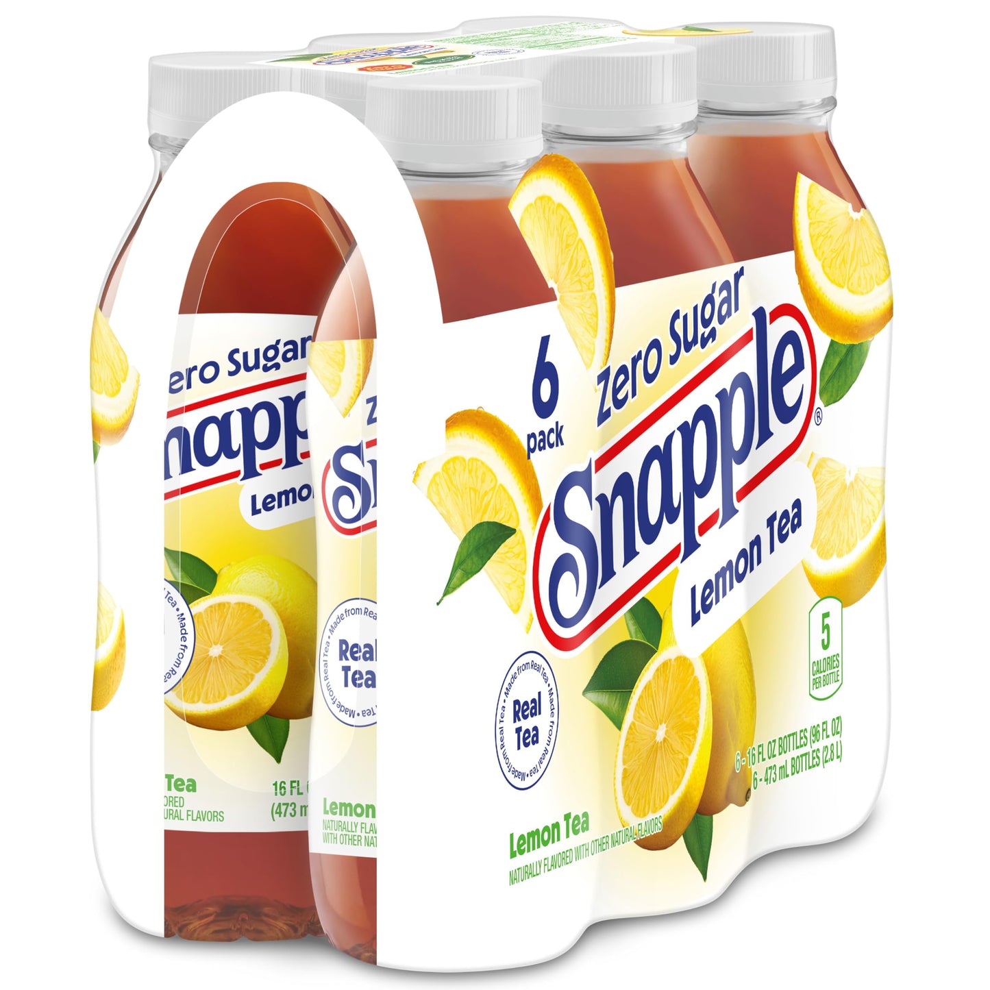 Snapple Diet Lemon Tea, 16 fl oz recycled plastic bottle, 6 pack