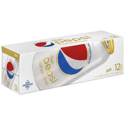 Pepsi Caffeine Free Diet Cans, 12 Count, 12 fl oz Cans