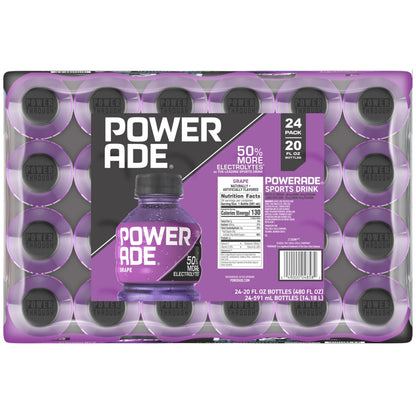 POWERADE Sports Drink Grape, 20 Ounce, Can (Pack of 24)