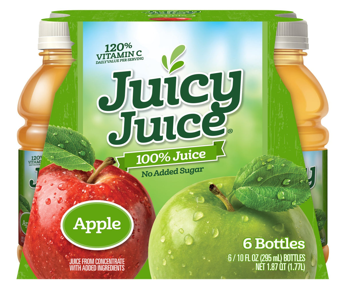 Juicy Juice Apple, 10 Ounce, 6 Bottles (Pack of 4)