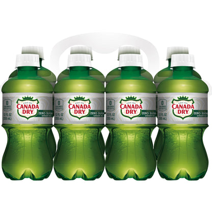 Diet Canada Dry Ginger Ale Soda, 12 Fluid Ounce Bottle, 8 Count