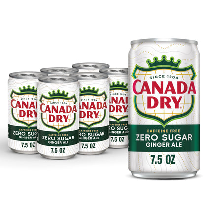 Diet Canada Dry Ginger Ale Soda, 7.5 Fl Oz Cans, 6 Pack