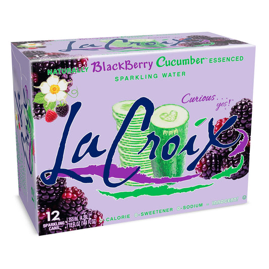 La Croix Sparkling Water, Blackberry Cucumber, 12-Pack Zero Sugar, Zero Calories, Zero Sodium
