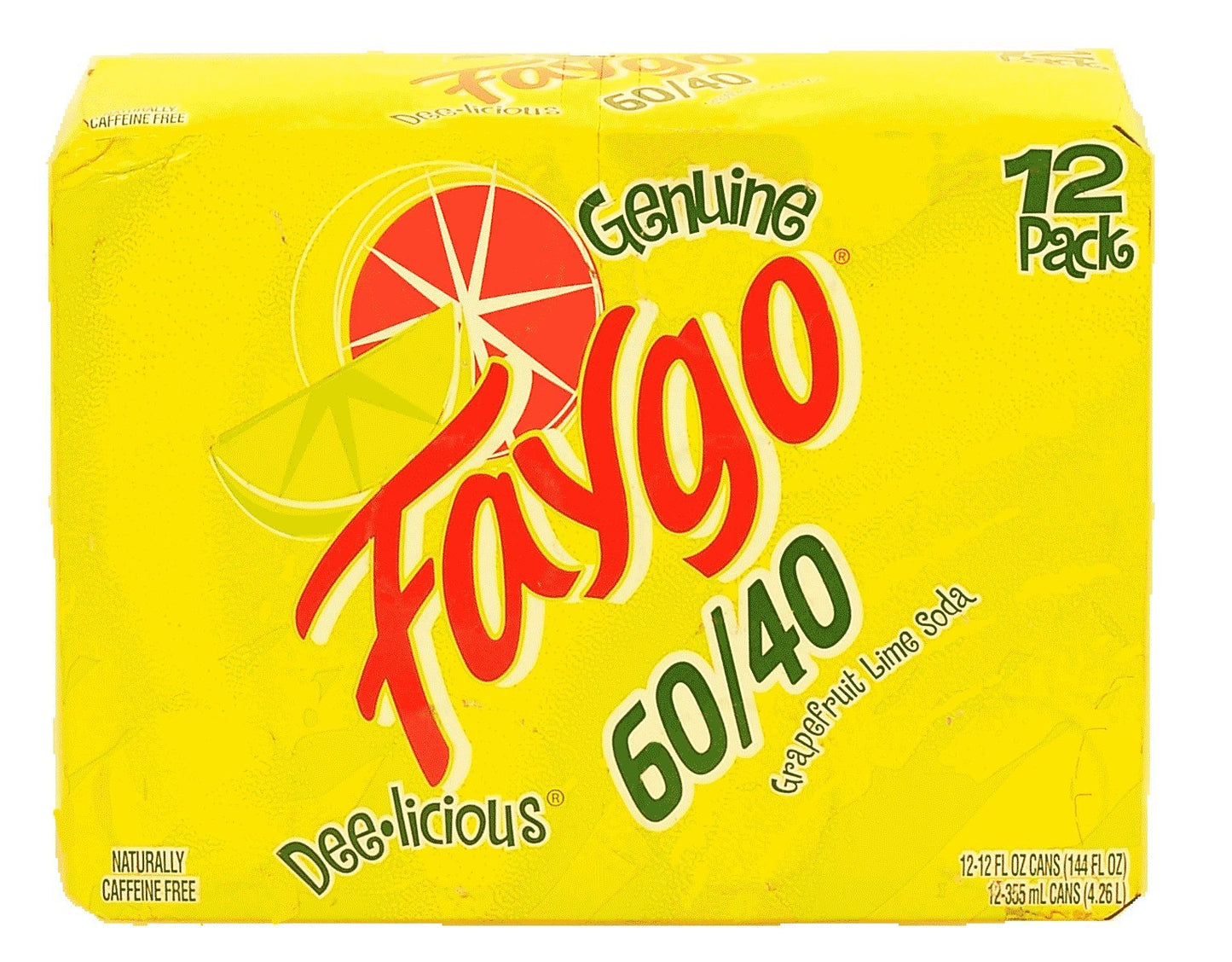 Faygo - 60/40 Grapefruit-Lime Soda - 12 Pack of 12-oz. Cans