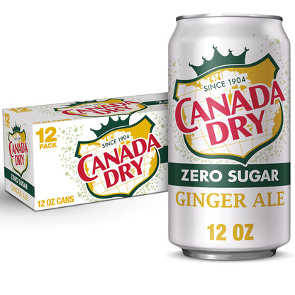 Canada Dry Diet Ginger Ale, 12oz Can (Pack of 18, Total of 216 Oz)