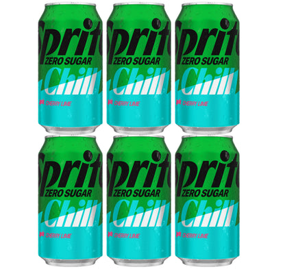 BAY AREA MARKETPLACE Sprite 12 oz. can (Pack of 6) (Chill Zero Sugar, Cherry Lime 6pk.)