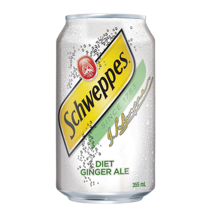 Schweppes Diet Ginger Ale, 12 Fl Oz Cans, 12 Pack