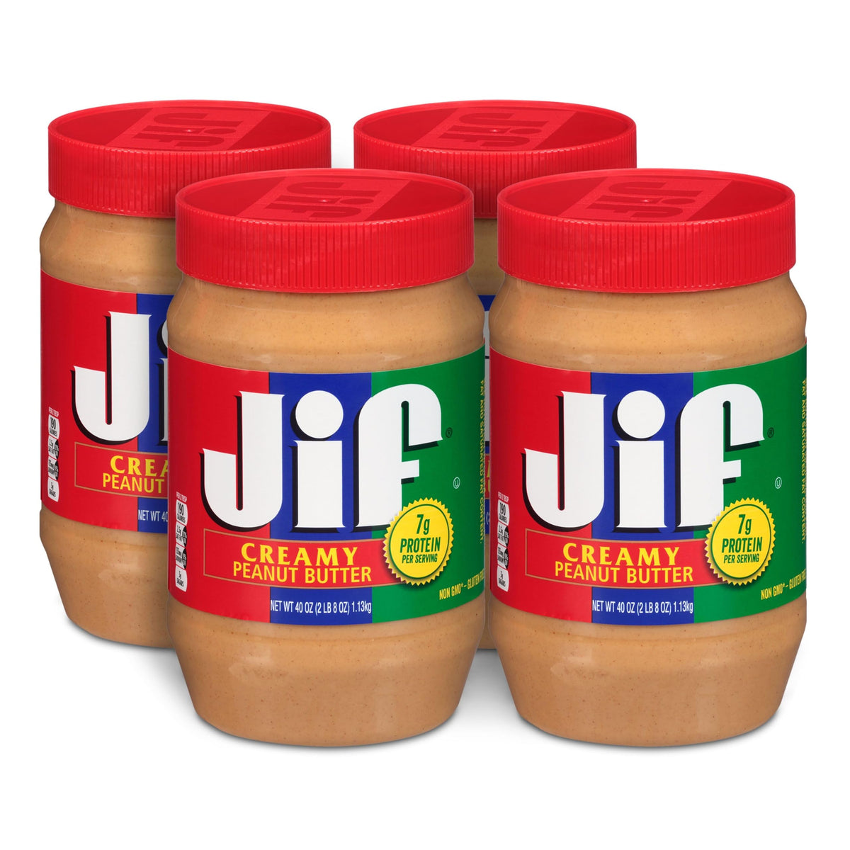 Jif Creamy Peanut Butter, 40 Ounce (Pack of 4)