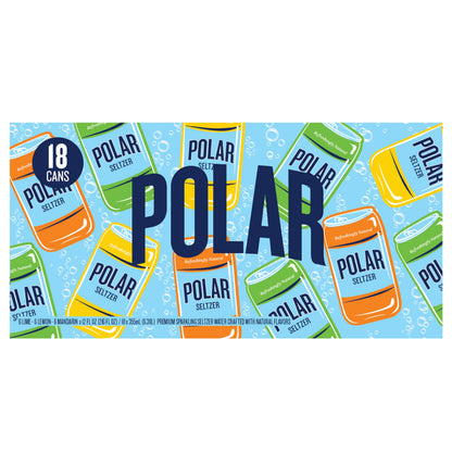 Polar Seltzer Water Citrus Variety Pack, 12 fl oz cans, 18 pack