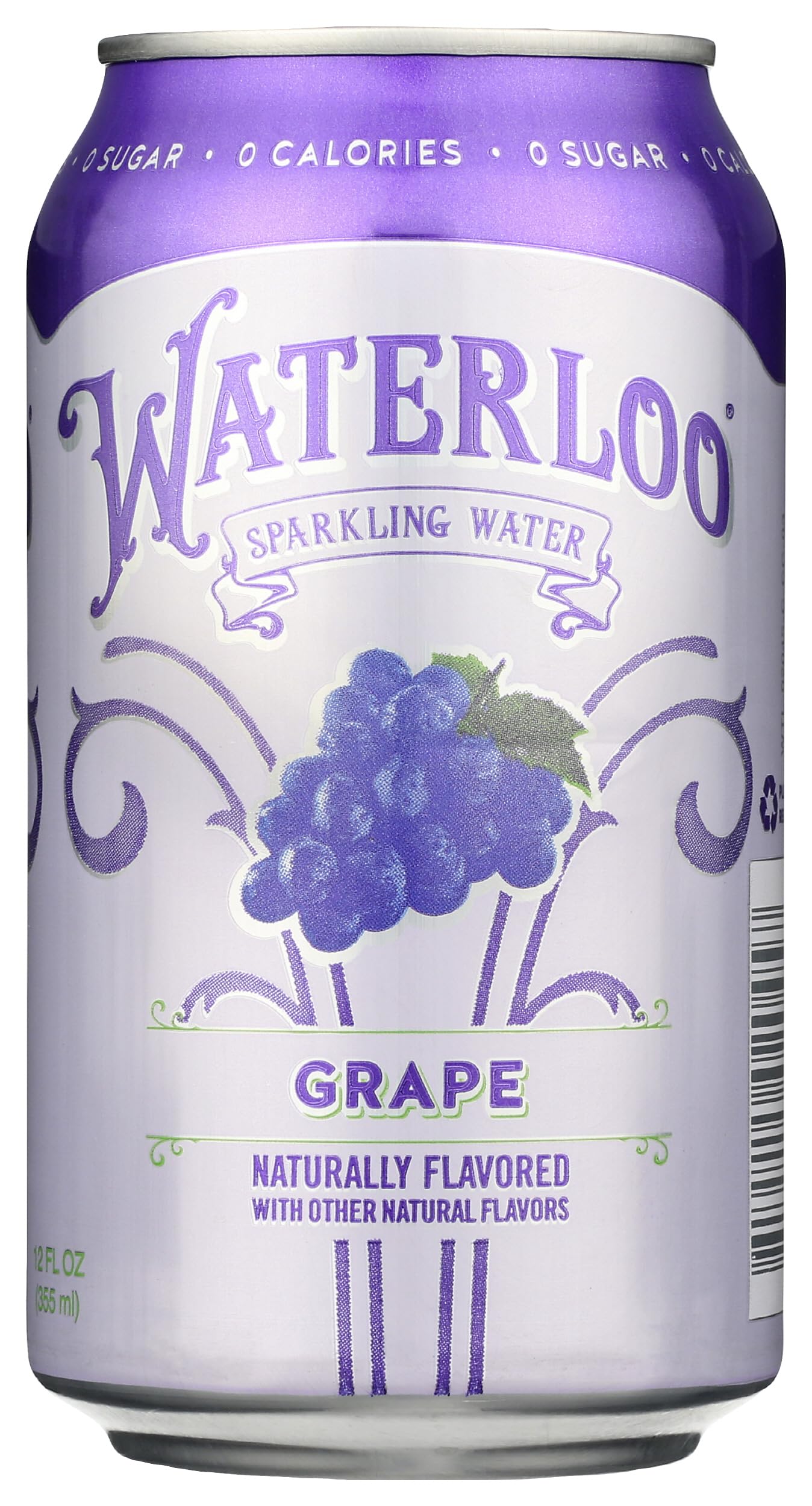 Waterloo Sparkling Water Waterloo Grape Sparkling Water, 12 Fl Oz