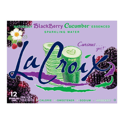 La Croix Sparkling Water, Blackberry Cucumber, 12-Pack Zero Sugar, Zero Calories, Zero Sodium