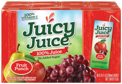 Juicy Juice Slim 8 Pack, Grape, 6.75 Ounce Boxes (Pack of 4)