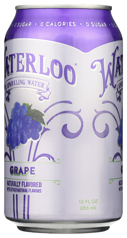 Waterloo Sparkling Water Waterloo Grape Sparkling Water, 12 Fl Oz