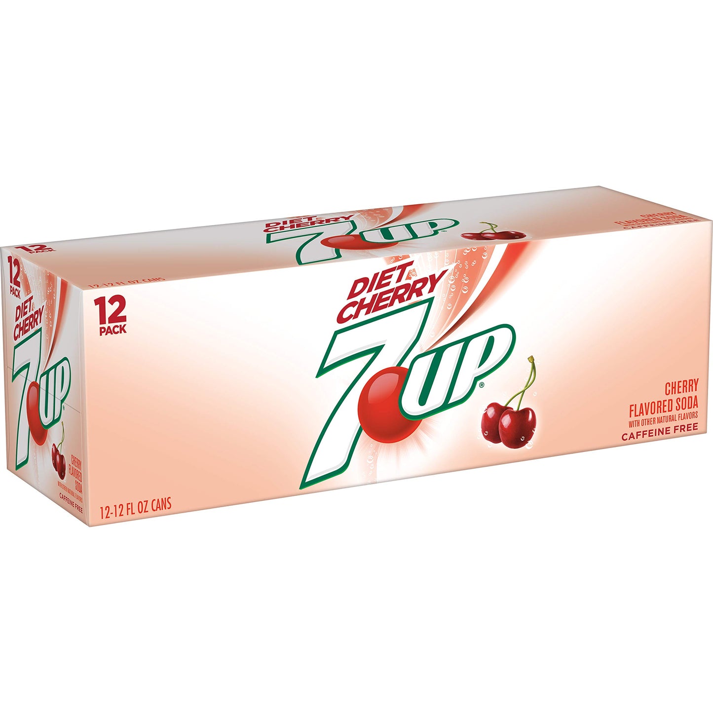 7UP Diet Cherry Flavored Lemon Lime Soda, 12 Fl Oz (Pack Of 12)