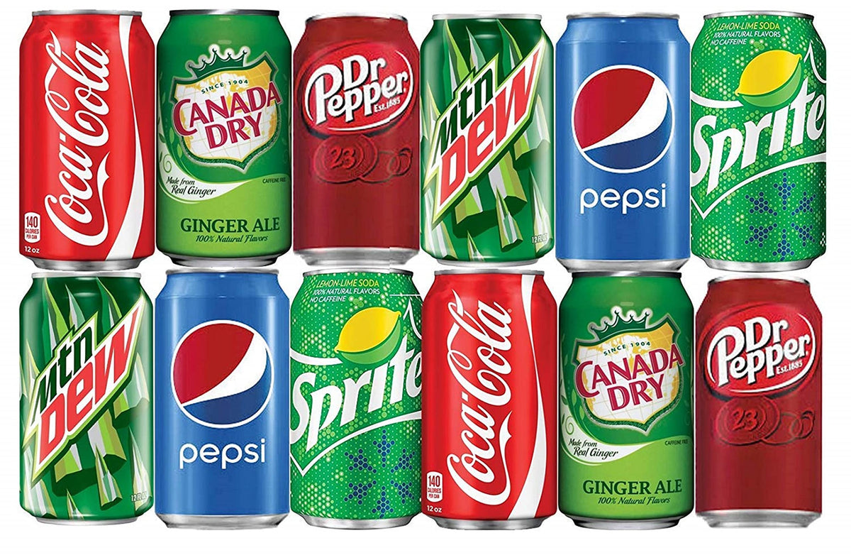 12 Pack BGM Assortment of Soda Refrigerator Restock Kit (Pack of 12)