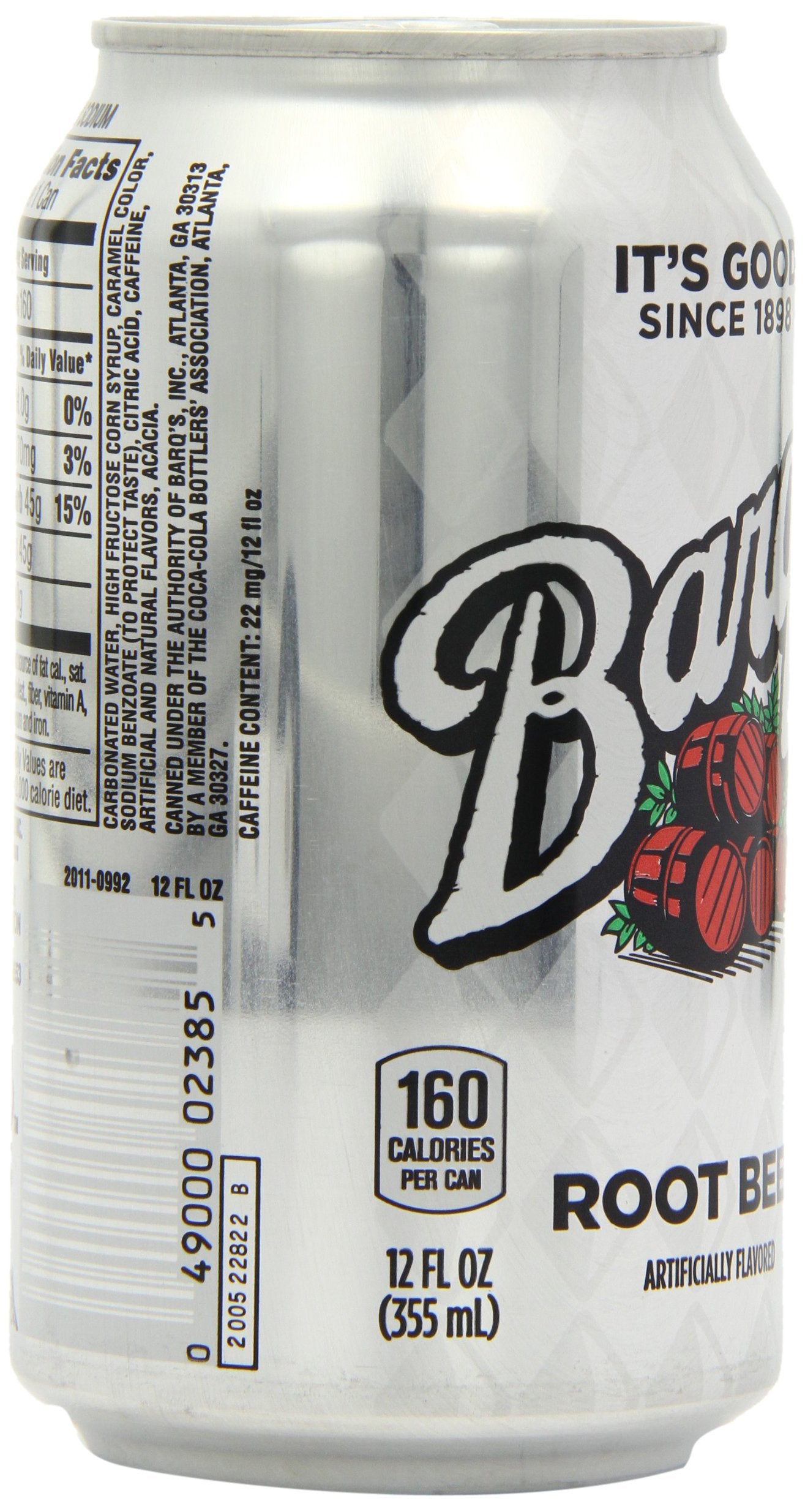 Barq's Root Beer, 12 Oz. Cans, Case of 24
