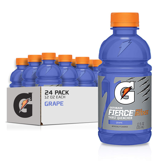 Gatorade Fierce Thirst Quencher, Grape, 12 Ounce Bottles (Pack of 24)