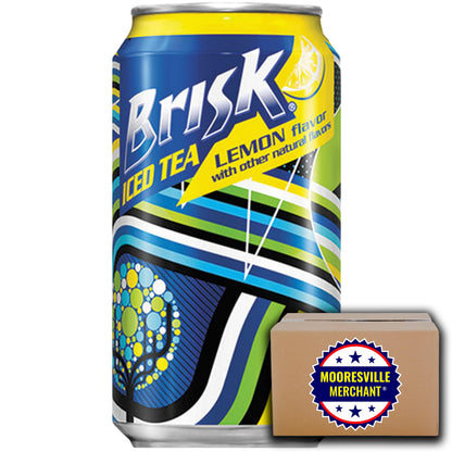 Brisk Iced Tea Lemon,12 Oz Cans.12 Pack, With Snackur Seal