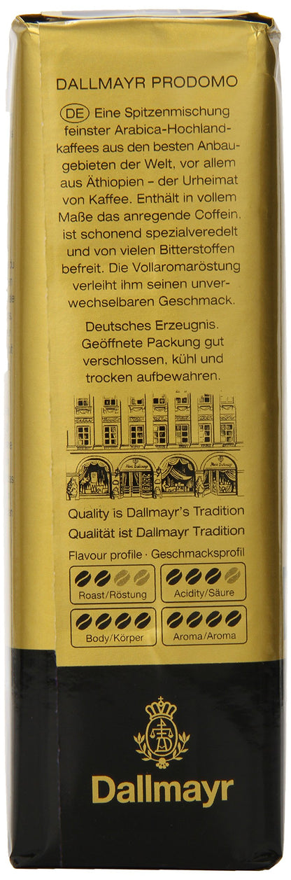 Dallmayr Gourmet Coffee, Prodomo (Ground), 8.8-Ounce Vacuum Packs (Pack of 3)