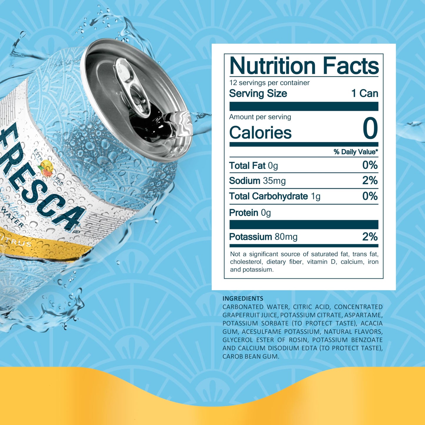 Fresca Original Citrus, 12 fl oz, 12 Pack