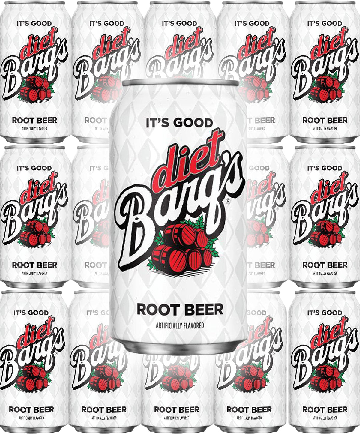 Barqs Diet Root Beer Soda, 12 Fl Oz, (Pack of 15, Total of 180 Oz)