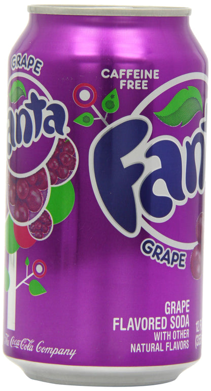 Fanta Grape Soda Can 355 ml (Pack of 12)