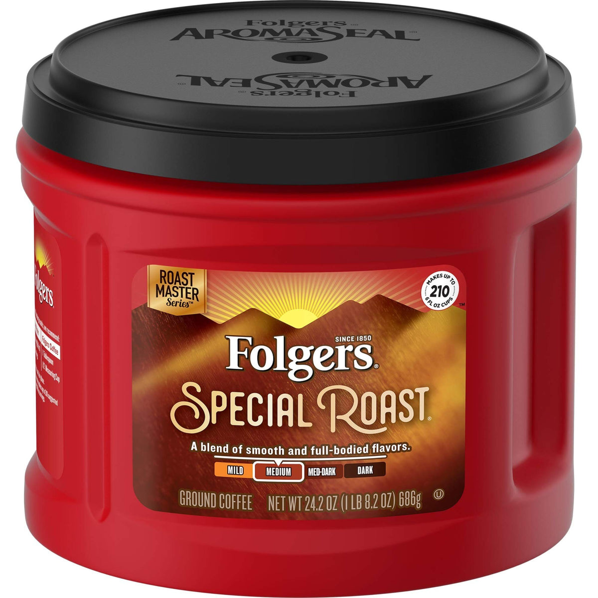 Folgers Coffeehouse Blend Coffee, Medium Dark Ground Coffee, 25.4 Ounces (Pack of 1)