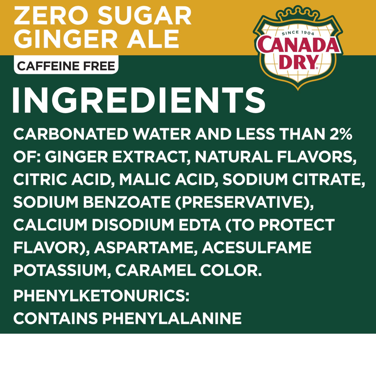 Diet Canada Dry Ginger Ale Soda, 7.5 Fl Oz Cans, 6 Pack