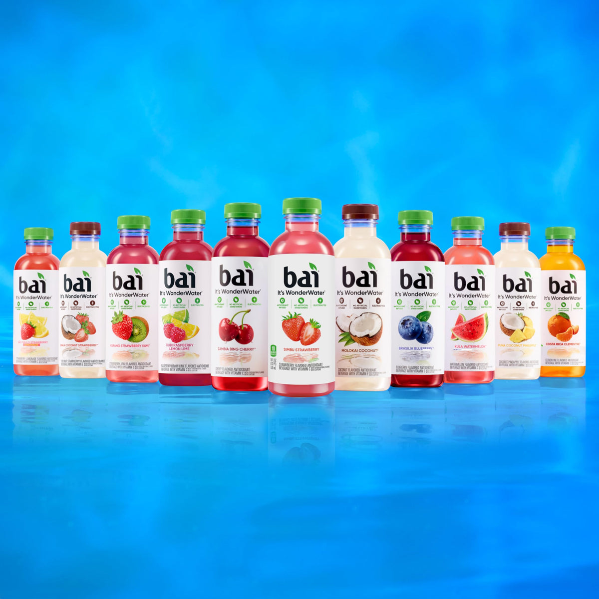 Bai Antioxidant Infused Water Beverage, Pilavo Pineapple Mango, with Vitamin C and No Artificial Sweeteners, 18 Fluid Ounce Bottle, 12 Pack