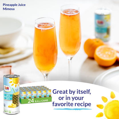 Dole 100% Pineapple Juice, 8.0 Fl Oz, Pack of 24