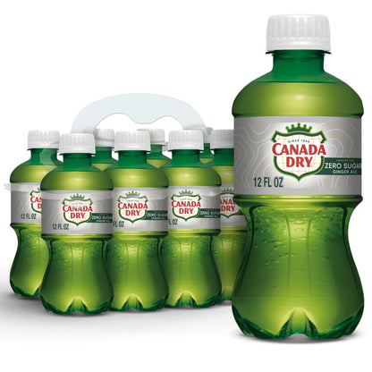 Diet Canada Dry Ginger Ale Soda, 12 Fluid Ounce Bottle, 8 Count