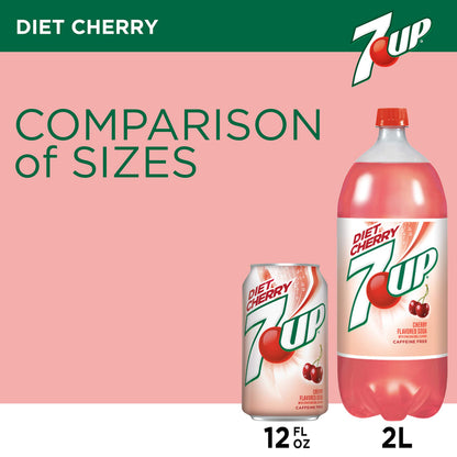 7UP Diet Cherry Flavored Lemon Lime Soda, 12 Fl Oz (Pack Of 12)