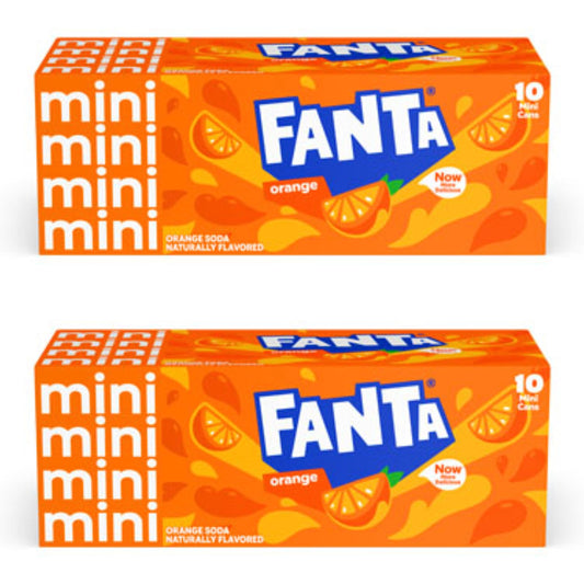 WESTERNMBY Fridge Pack Cans Soda, 7.5 Fl Oz, 20 Cans (Fanta)