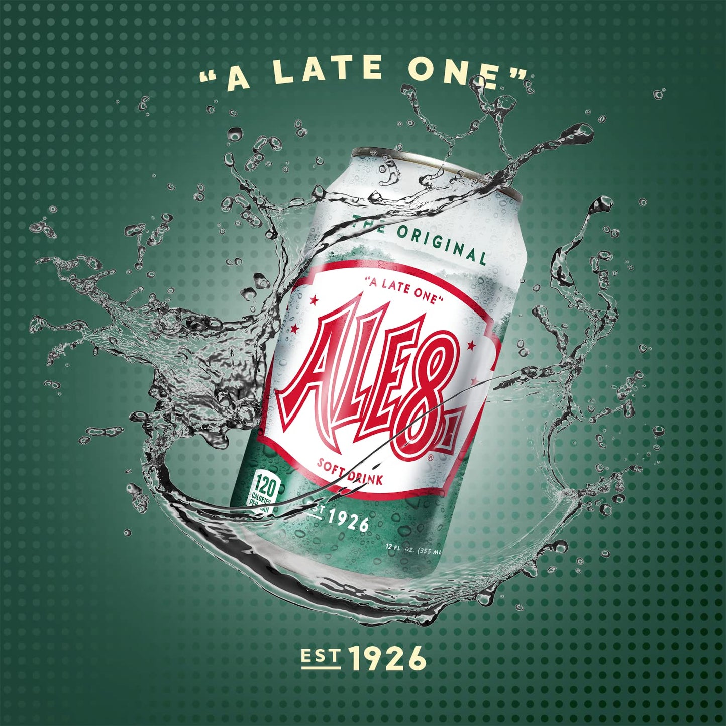 Ale 8 One Ginger Ale Soda with a Caffeine Kick & Hint of Citrus - The Original Flavor - 12 Pack, Case of 12 Oz Cans - Ginger Soft Drink, Pack of 12