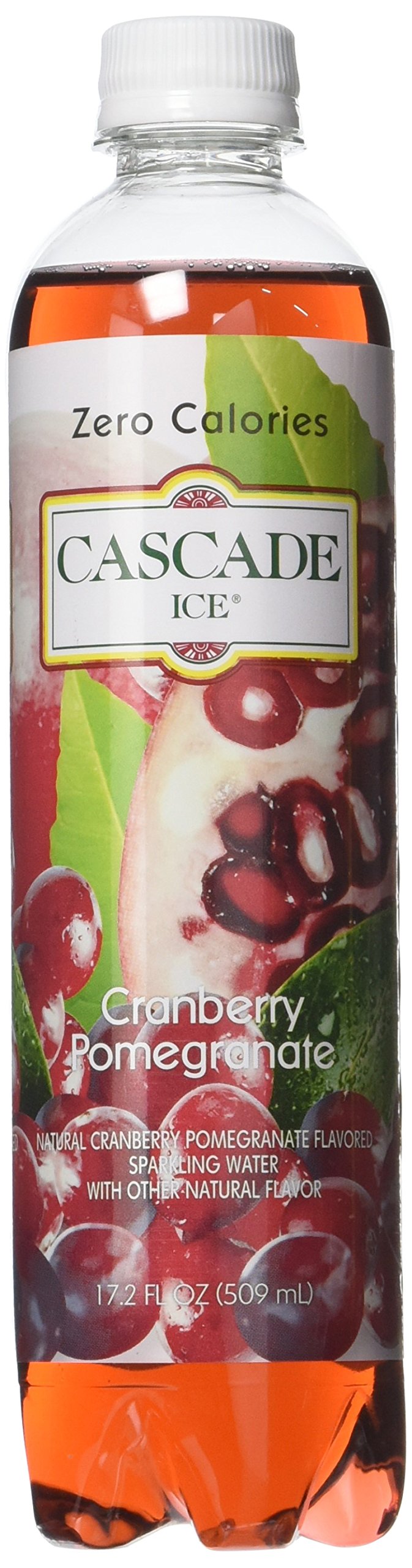 Cascade Ice Zero Cal Sparkling Water, Cranberry Pomegranate, 17.2 Fluid Ounce (Pack of 12)