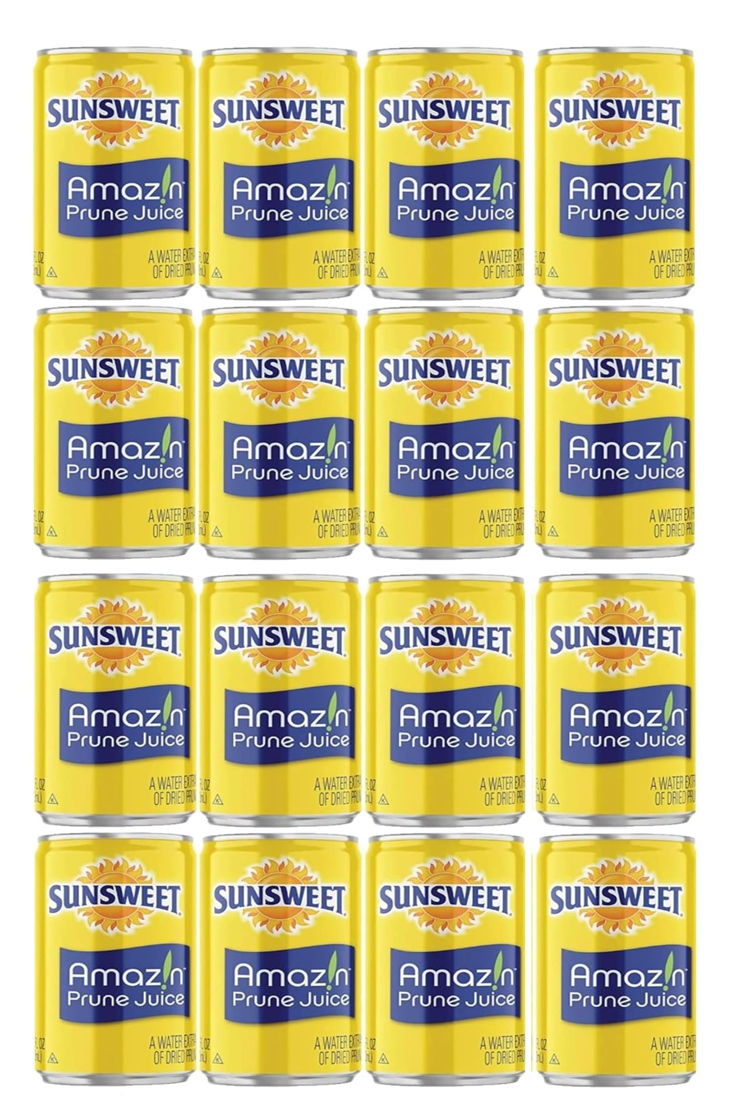 Sunsweet Prune Juice - Pack of 16-7.5 oz Cans - Source of Fiber