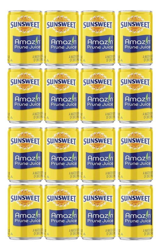 Sunsweet Prune Juice - Pack of 16-7.5 oz Cans - Source of Fiber